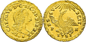 CARLOS III. Palermo. Oncia. 1751. SC. Bellísima