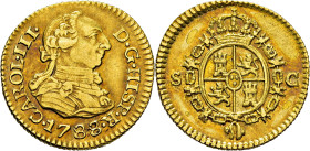 CARLOS III. Sevilla. 1/2 escudo. 1788. C. Bonito intenso tono rojizo. Cierto atractivo