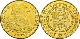 CARLOS III. Sevilla. 8 escudos. 1772. CF