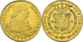 CARLOS IV. Madrid. 2 escudos. 1790. MF. EBC/casi EBC+. Buen ejemplar