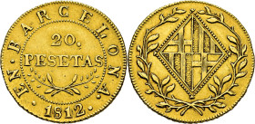 JOSÉ NAPOLEÓN. Barcelona. 20 pesetas. 1812