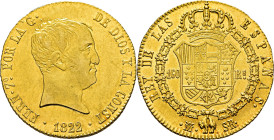 FERNANDO VII. Madrid. 160 reales. 1822. SR. EBC/EBC+ o algo mejor. Atractiva. Rara