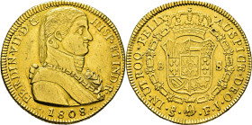 FERNANDO VII. Santiago. 8 escudos. 1808. FJ. Escasa