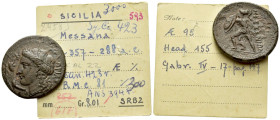 Sicily, Messana Litra circa 310-288 - Ex CNG 502, 47 and CNG 567, 39 sales. Privately purchased from Harlan J. Bek in June 2994. From the Athos and Di...