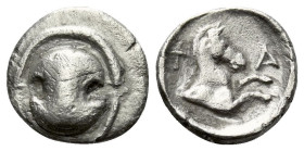 Boeotia, Tanagra Obol early-mid IV century BC
