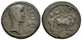 Achaia, Patrae Octavian as Augustus, 27 BC – 14 AD Bronze After 2 BC