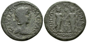 Pamphilia, Side Homonoia with Perge Tranquillina, wife of Gordian III Bronze circa 238-244 - Ex Naville sale 55, 203.