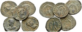 Mesopotamia, Nisibis Philip I, 244-249 Lot of 5 Bronzes III cent