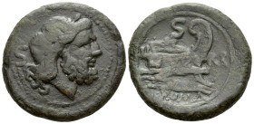 ROMA in monogram series Semis circa 211-210 - From the Tenby collection. Sold with collector's ticket.