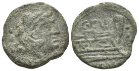C. Curatius Trigeminus (without Victory). Quadrans circa 135