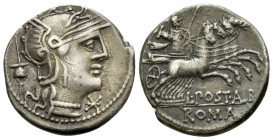 L. Postumius Albinus Denarius 131 - From a private Scandinavian collection.