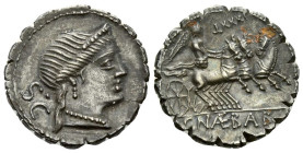 C. Naevius Balbus. Denarius serratus circa 80 - From the Tenby collection. Sold with collector's ticket.