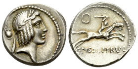 C. Calpurnius L.f. Frugi. Denarius circa 67