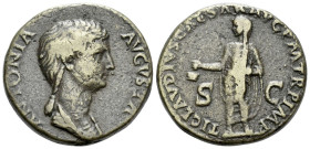 In the name of Antonia, wife of Nero Claudius Drusus Dupondius Rome circa 41-50