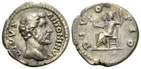 Divus Antoninus Pius Denarius Rome After 161 - From the Tenby collection. Sold with original collector’s ticket.