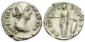 Faustina junior, daughter of Antoninus Pius and wife of Marcus Aurelius Denarius Rome 156-161 - Privately purchased from Tom Cederlind. From the Tenby...