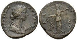Faustina junior, daughter of Antoninus Pius and wife of Marcus Aurelius Sestertius Rome circa 161-176