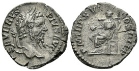 Septimius Severus, 193-211 Denarius Rome 208 - From the Tenby collection. Sold with original collector's ticket.