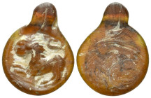 Uncertain Glass pendat IV century