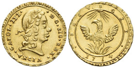 Palermo SICILIA. Carlo III (poi VI) d'Asburgo, Re di Spagna e di Napoli 1707-1711, Imperatore d'Austria e re di Napoli, 1711-1734. Oncia 1734 - Ex Art...
