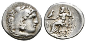 Greek KINGS of MACEDON. Philip III Arrhidaios. 323-317 BC. AR Drachm (4,18 g). In the name and types of Alexander III. Lampsakos mint. Struck under Le...