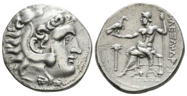 KINGS OF MACEDON. Alexander III 'the Great' (336-323 BC). Tetradrachm. 
Obv: Head of Herakles right, wearing lion skin.
Rev: AΛΕΞΑΝΔΡOY.
Zeus seated l...