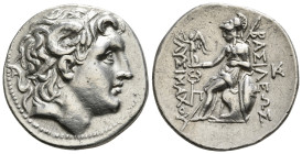 KINGS OF THRACE (Macedonian). Lysimachos (305-281 BC). Tetradrachm.
Obv: Diademed head of the deified Alexander right, with horn of Ammon.
Rev: BAΣΙΛΕ...