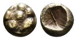 KINGS OF LYDIA. Alyattes (Circa 620/10-564/53 BC). EL 1/48 Stater. Obv: Paw of lion. Rev: Patterned incuse square punch. Karwiese Series I, Group 4 (E...