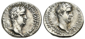 CAPPADOCIA. Caesarea. Nero with Divus Claudius (54-68). Didrachm.
Obv: NERO CLAVD DIVI CLAVD F CAESAR AVG GERMA.
Laureate head of Nero right.
Rev: DIV...