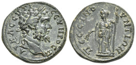 GALATIA, Pessinus. Septimius Severus. AD 193-211. Æ. Laureate head right / Demeter standing left, holding grain ears and scepter. 16,00 g - 28,25 mm