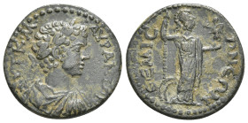 PHRYGIA. Themisonium. Caracalla (198-217). Ae.
Obv: AYT K M AYP ANTΩN.
Laureate, draped and cuirassed bust right.
Rev: ΘΗΜΙСΩΝЄΩΝ.
Athena standing rig...
