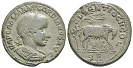 PISIDIA. Antioch. Gordian III (238-244). Ae.
Obv: IMP CAES M ANT GORDIANVS AVG.
Laureate head right.
Rev: CAES ANTIOCH COL / S R.
She-wolf standing ri...