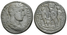 PHRYGIA. Synnada. Gordian III (238-244). Ae. Alexandros, agonothet and archiereus for the second time.
Obv: ΑVΤ Κ Μ ΑΝ ΓΟΡΔΙΑΝΟϹ.
Laureate, draped a...