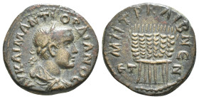 CAPPADOCIA. Caesarea. Gordian III (238-244). Ae. Dated RY 7 (243/4).
Obv: AV KAI M ANT ΓOPΔIANOC.
Laureate, draped and cuirassed bust right.
Rev: MHTP...