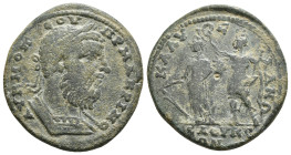 Cilicia. Seleukeia ad Kalykadnon. Macrinus AD 217-218. Æ
[...]CΕΟΥΗΡ ΜΑΚΡΙΝΟΣ, laureate and cuirassed bust right, c/m: anulet within big Δ / CΕΛΕΥΚΕΩΝ...
