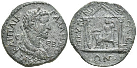 Phrygia. Prymnessos. Gallienus AD 253-268.
AVT KAI Π ΛΙK ΓΑΛΛΗΝΟ[C] C-ЄB, laureate, draped and cuirassed bust right, seen from behind / ΠΡΥM-N-H-CCЄ-Ω...