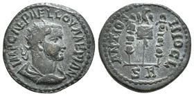 Pisidia, Antiochia, Valerianus (253-260), AE
Obv: IMP CAERAP LLOVΛAEPIAN, radiate, draped and cuirassed bust of Valerianus right.
Rev: ANTIOC - HIO CL...