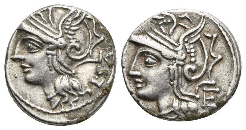 LUCIUS APPULEIUS SATURNINUS. Denarius (104 BC). Rome.
Obv: Helmeted head of Rom...