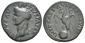 DIVUS AUGUSTUS (Died 14). Restitution issue under Titus (79-81). As. Rome.
Obv: DIVVS AVGVSTVS PATER.
Radiate head left.
Rev: IMP D CAES AVG RESTITVIT...