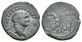TITUS (79-81). Semis. Uncertain mint in Thrace. Judaea Capta issue.
Obv: IMP T CAESAR DIVI VESPAS F AVG.
Laureate head right.
Rev: IVD - CAP / S - ...