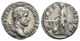 HADRIAN (117-138). Denarius. Rome.
Obv: IMP CAESAR TRAIAN HADRIANVS AVG.
Laureate and draped bust right.
Rev: P M TR P COS III / PRO - AVG.
Providenti...