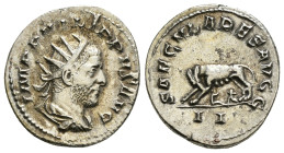 PHILIP I 'THE ARAB' (244-249). Antoninianus. Rome. Saecular Games/1000th Anniversary of Rome issue.
Obv: IMP PHILIPPVS AVG.
Radiate, draped and cuiras...