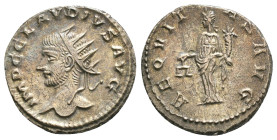 CLAUDIUS II GOTHICUS (268-270). Antoninianus. Antioch.
Obv: IMP C CLAVDIVS AVG.
Radiate head left.
Rev: AEQVITAS AVG.
Aequitas standing left with corn...