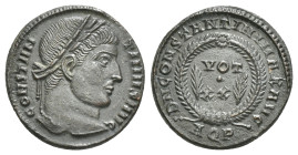 CONSTANTINE I 'THE GREAT' (307/10-337). Follis. Aquileia.
Obv: CONSTANTINVS AVG.
Laureate head right.
Rev: D N CONSTANTINI MAX AVG / (two palms) / AQP...