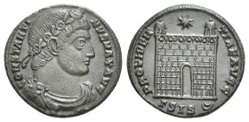 CONSTANTINE I 'THE GREAT' (307/10-337). Follis. Siscia.
Obv: CONSTANTINVS AVG.
Laureate head right.
Rev: PROVIDENTIAE AVGG / Γ SIS (double-crescent).
...