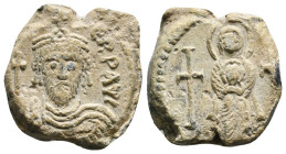 Phocas, 602-610. Seal or Bulla, with an imperial portrait dating c. 603-607, Constantinople. d N FOCAS PERP AVI Crowned, draped and cuirassed bust of ...