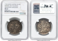 Prussia. silver "Salzburg Protestant Expulsion" Medal 1732-Dated MS63 NGC, Whiting-467, Br-21. 31.5mm. Struck to commemorate the resettlement of Salzb...