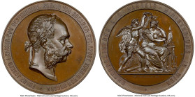 Franz Joseph I bronze "Vienna Ministry of Trade" Medal 1877-Dated MS66 Brown NGC, Leitmeritz mint, Hauser-2794. 57mm. By Josef Tautenhayn. Displaying ...