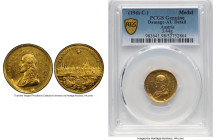 "Salvator Mundi" gold Medal of 1 Ducat ND (19th Century) AU Details (Damage) PCGS, 3.44gms. 20mm. Accompanied by Spink Taisei Numismatic LTD Zurich co...