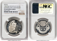Republic silver Proof "Founding 50th Anniversary" Medal 1968 PR66 Ultra Cameo NGC, 35mm. 20gm. Designed by Jiri Harcuba during the 1968 invasion and o...